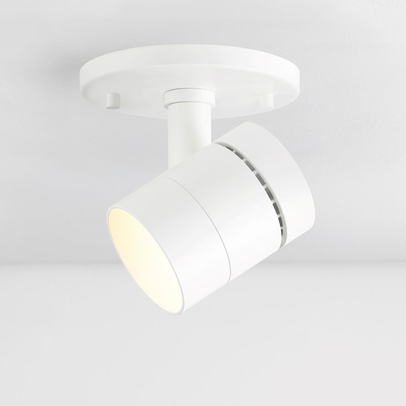 Projecteur 1 lumière Parry avec tête réglable, ampoule DEL intégrée, pavillon encastré, 3000 K, 1370 lumens, Blanc