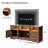 Tv Stand With Power Outlet, Farmhouse Entertainment Center With Led Light, Console Table And Media Furniture With Storage Cabinets-526621421-519843975
