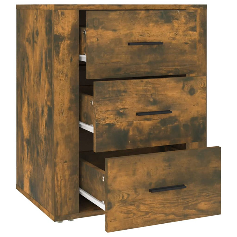 Javoney 50cm W Manufactured Wood Bedside Table, Brown