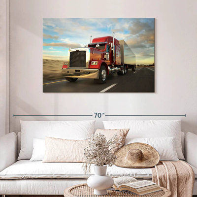 Mehar Red Cargo Truck At Sunset