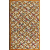 Antique Savonnerie French Allover Floral Knotted Rug