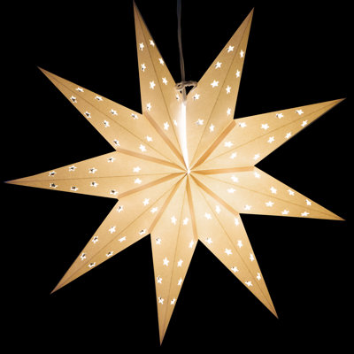 9-Pointed Paper Star Hanging Light