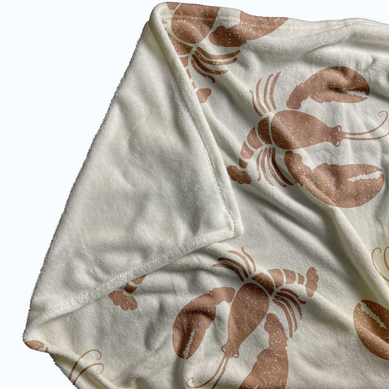 Couverture polaire Lobster Fest, L 30 po x L 40 po, Mauve