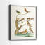 Oiseaux antiques dans la nature III - reproduction encadrée de qualité supérieure - prête à être accrochée - aucun clou requis - aucun clou requis-1034540987-1034540991