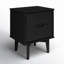 Solid Wood Groove Handle 2-Drawer Nightstand-1737833190