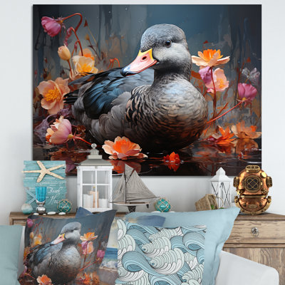 «Grey Duck», art mural canard gris