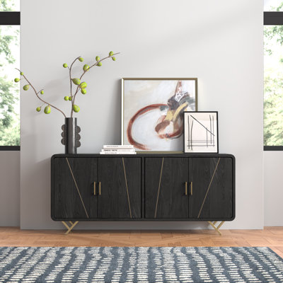 Buffet en bois de manguier de 72 po de largeur Asotin