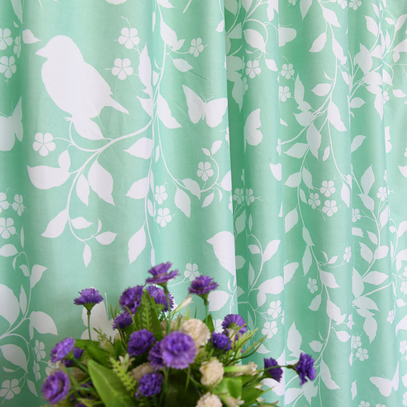 Semi Sheer Curtain Pair, Green, 213.4cm L x 152.4cm W