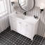 Ensemble de meuble-lavabo autoportant 48 pouces avec lavabo en céramique blanche-112000743