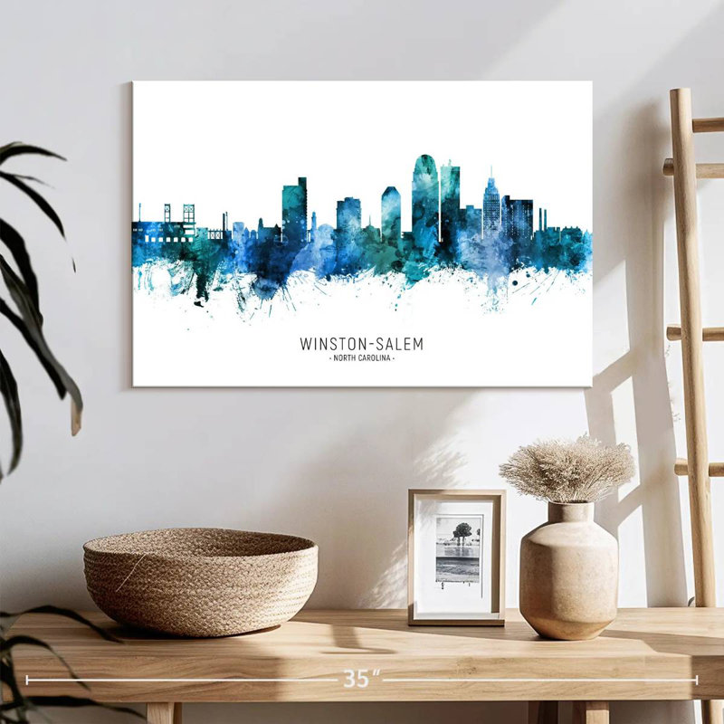 Winston-Salem NC Skyline I, 16" H x 24" W