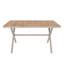 Table de salle à manger d'extérieur en bois avec pieds en forme de X