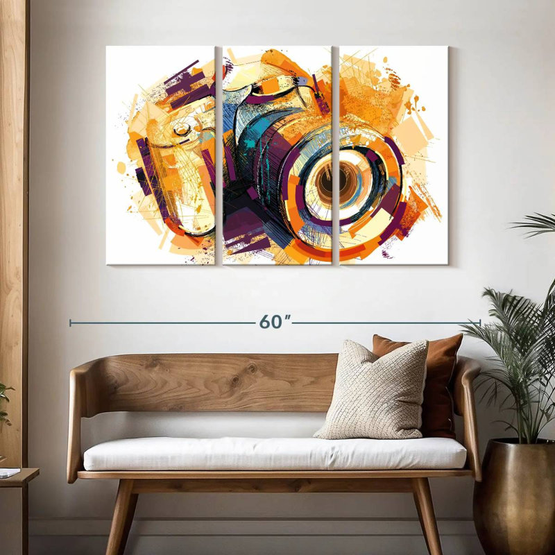 Senne Abstract Camera, 48" H x 74" W