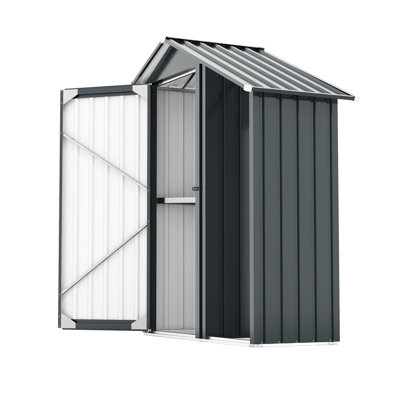 2 - In 1 Storage Unit Of Galvanized Steel, Waterproof And , Ideal For Garden Indoor Use, Clear Assembly , Lock System, Brown Color, Shelf Load Capacity 70 Lbs Iron Cabinet, Various Environments,