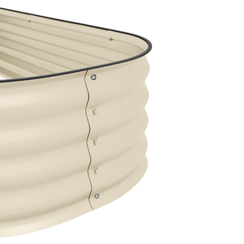 Ensemble de jardin surélevé en métal galvanisé Outsunny - 4,9 pi x 2 pi x 1 pi