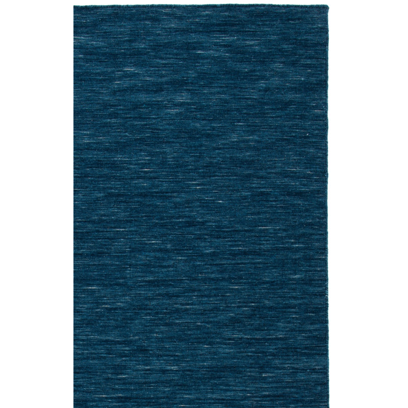 Tapis en laine / coton tissé à la main Batum en bleu / bleu marine, Rectangle 3 pi x 5 pi