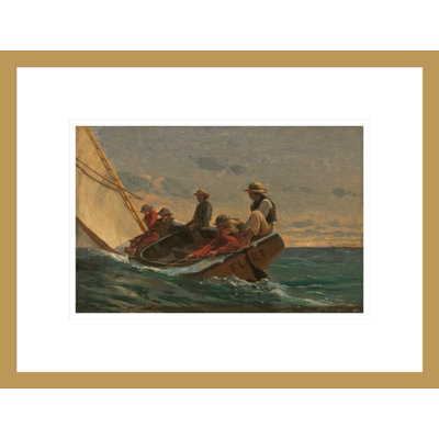 «The Flirt» par Winslow Homer - impression giclée encadrée