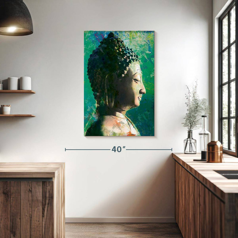 Adella Buddha Head Profile II, 39" H x 26" W