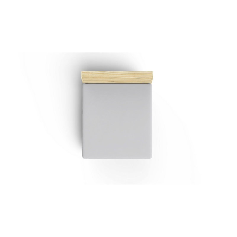 Premium Ranforce Fitted Sheet, 100% Cotton, 55 x 79 + 11.8 | 155 Thread Count, Soft Grey Color, Machine Washable at 86°F | Perfect for Comfortable Sleep, Durable & Easy Care Design