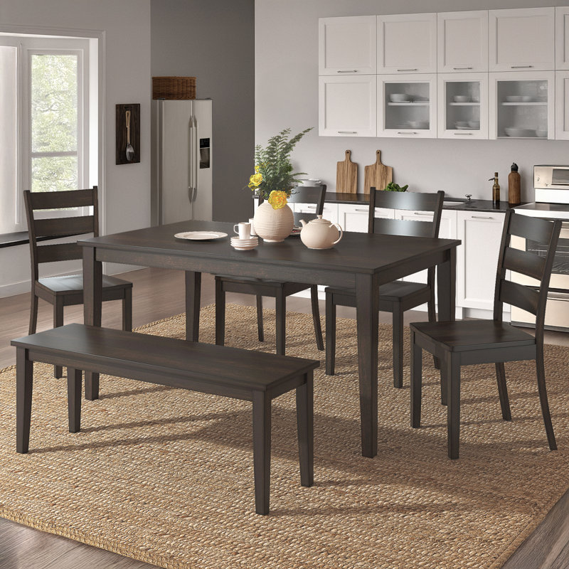 Ensemble repas 6 personnes Alexa-Mae, Noir antique