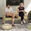 Chaise d'extérieur, chaise de patio, banc de jardin avec table pour la piscine, la plage, la cour arrière, le patio
