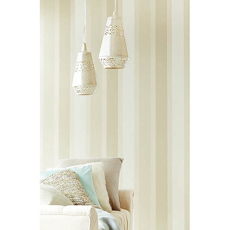 Beloit Non-Pasted Striped Wallpaper Roll, Taupe