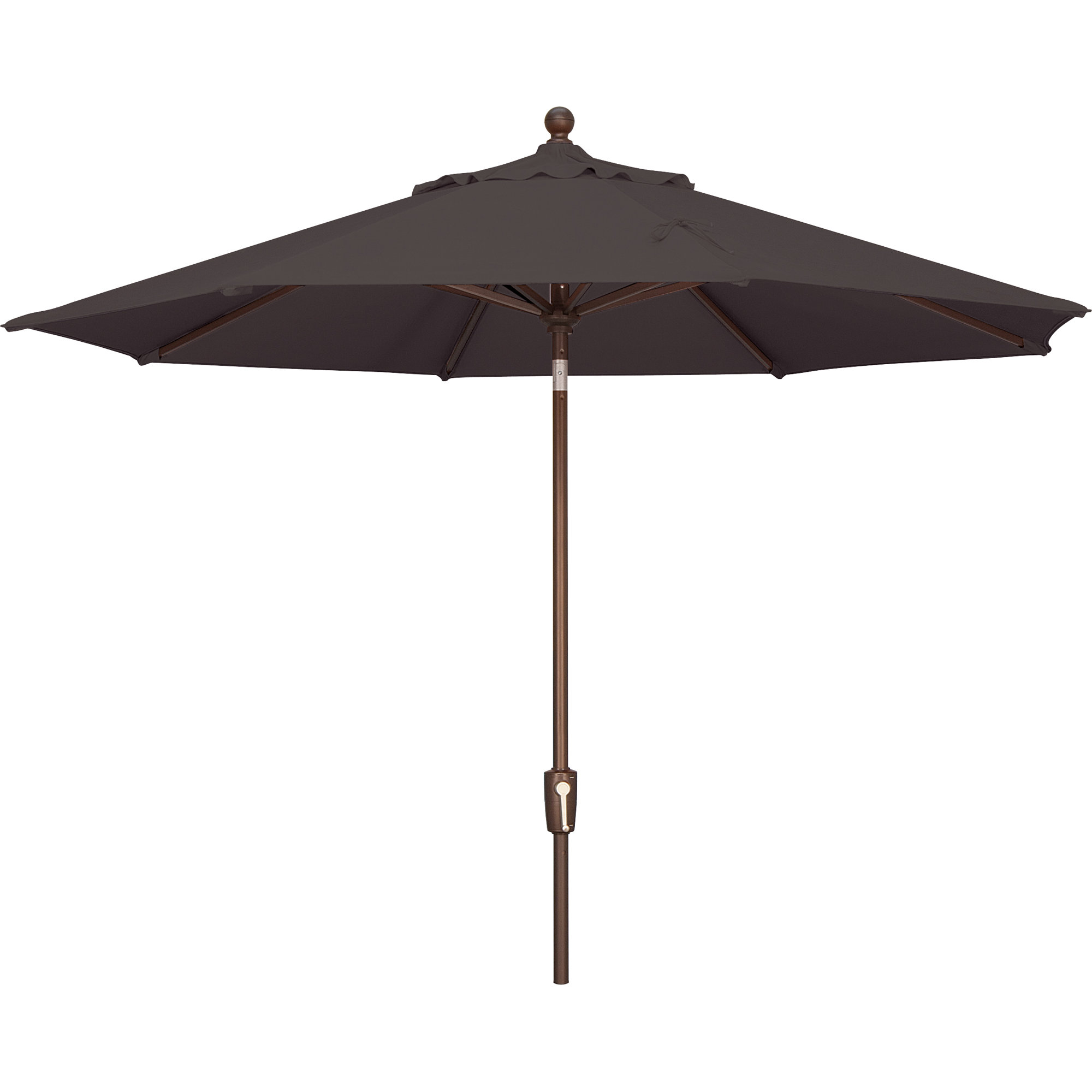 Canela 108'' Market Sunbrella® Umbrella, Canvas Black Sunbrella® Canvas, Bronze