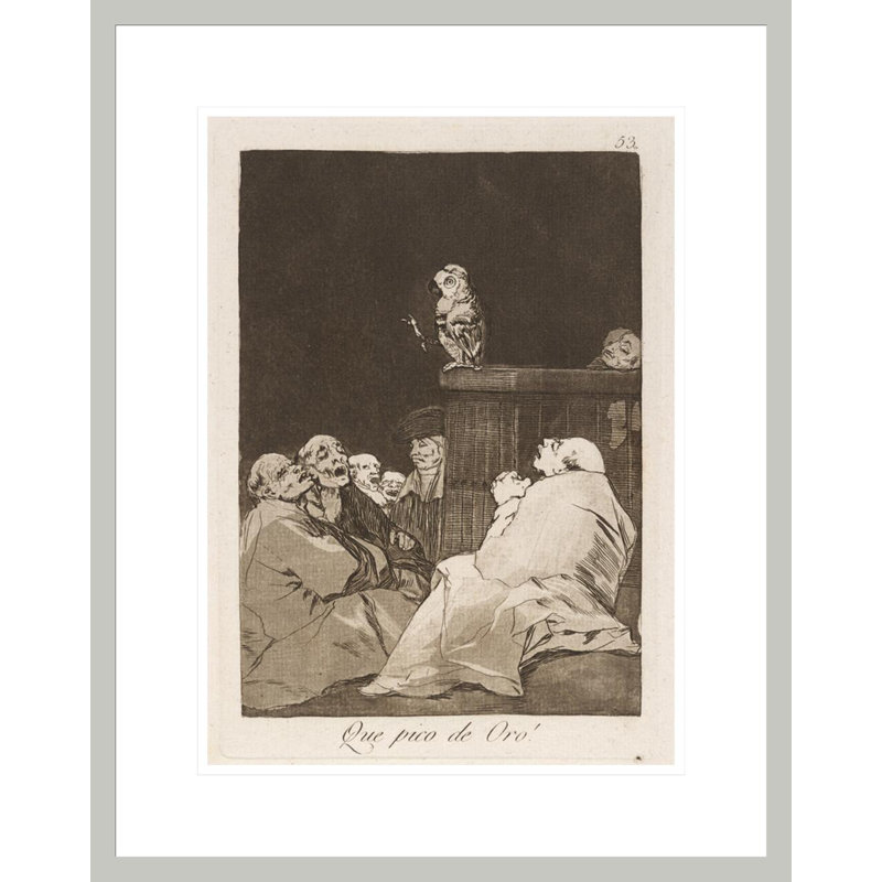 Que pico de Oro! (What a golden beak!) by Francisco de Goya -Framed Giclee Print, 21.75" H x 17.27" W