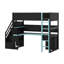 Lit mezzanine double Designs avec bureau et escalier de rangement, tablettes et panneau perforé-1080838226-1080838239
