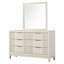 Commode blanche antique avec miroir