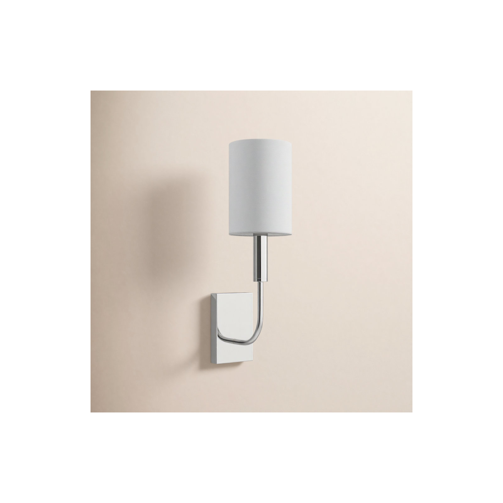Tedder Single Light Dimmable Candle Wall Light, Polished Nickel