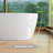 67" × 33"X 22" Freestanding Solid Surface Bathtub With Center Drain In Glossy White