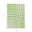 Tapis extérieur lavable géométrique vert lime et ivoire 5 pi x 8 pi
