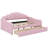Upholstered Daybed Frame With Shell Shaped Backrest And Two Drawers-825518931