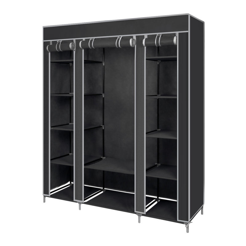 Gelb 150cm Portable Wardrobe, Black