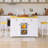 53" Drop-Leaf Countertop Kitchen Cart With Power Outlet And Spice Rack & Towel Rack-401308123