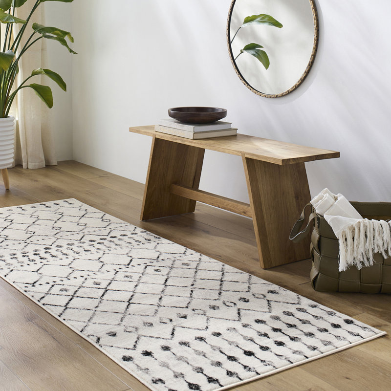 Malena Black/Off-White Rug, Runner 80 x 220 cm