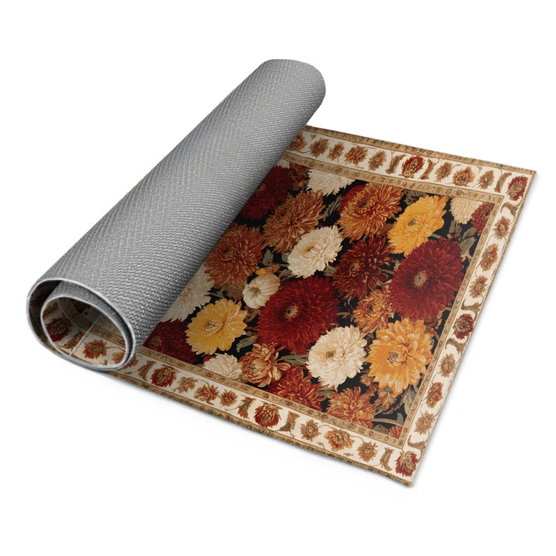 Tapis d'intérieur et d'extérieur brun Botanical, Rectangulaire 3 pi x 5 pi