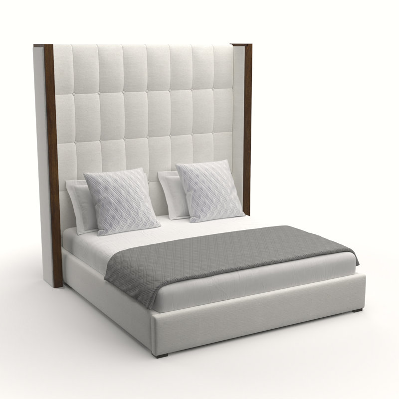 Dipson Upholstered Standard Bed, High King, Off White Revolution®
