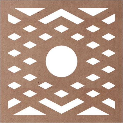 Médaillon de plafond à chevrons