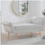 Chaise longue avec accoudoirs à volutes