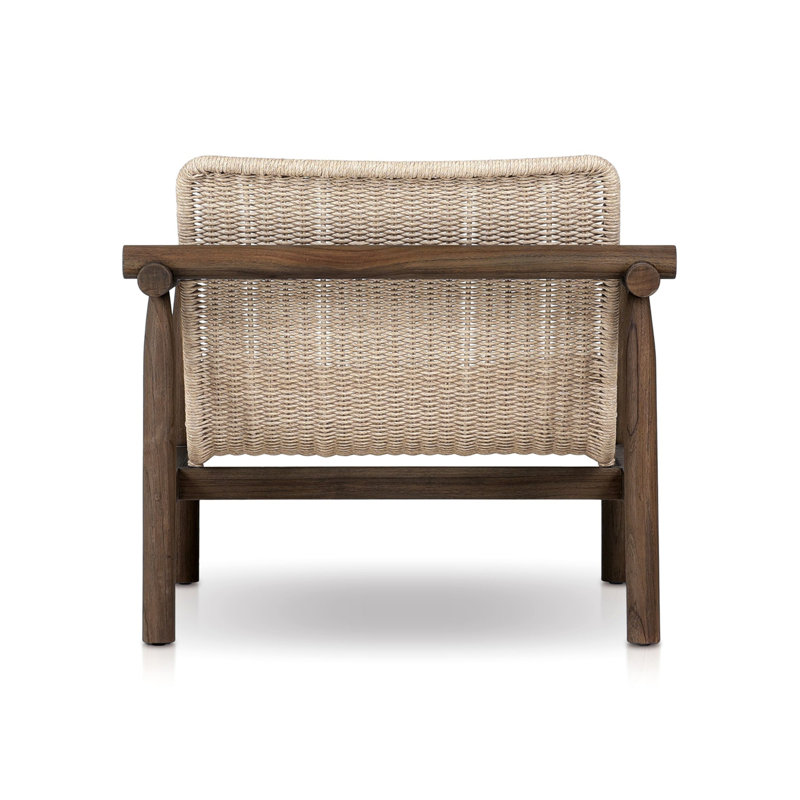 Dume Outdoor Chair, White/Brown