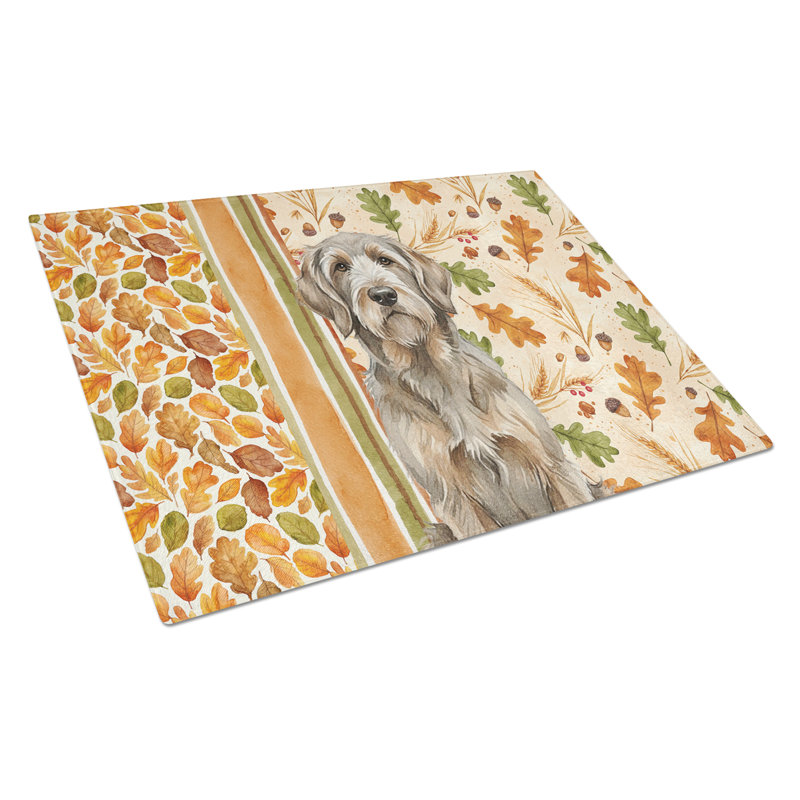 Planche à découper en verre grippe et brun clair Otterhound Heirloom