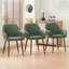Vintage Upholstered Casual Velvet/Suede/Fauxleather Dining Chairs with Arms Set of 1/3-105502030-116788299