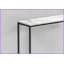 Table basse moderne et peu encombrante - Stratifié aspect marbre blanc Métal noir pour entrée, salon, chambre à coucher