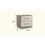 Table de chevet 2 tiroirs de style moderne en bois beige et brun