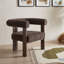 Fauteuil d'appoint moderne rembourré avec accoudoirs arrondis et piètement robuste en bois à trois pieds-1334662008