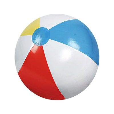 16" Multi-Colour 6 Panel Inflatable Beach Ball