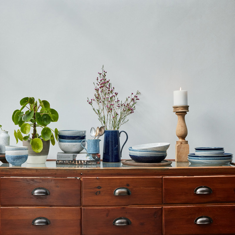 Studio Blue Coupe Small Plate, Flint