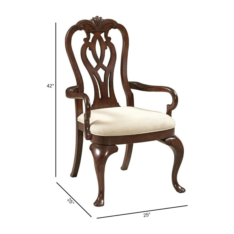 Chaise avec accoudoirs Solvig Queen Anne