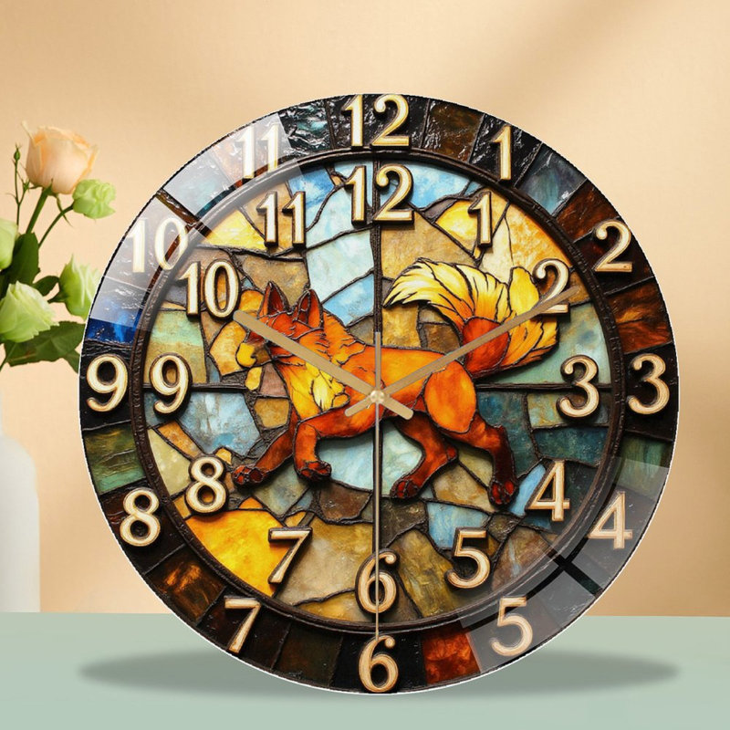  Horloge murale Fox - Horloge murale 12 po